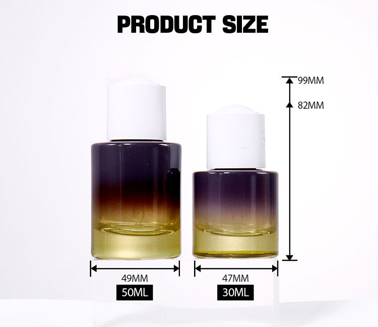 50ml 30ml Gradient and Frosted Dropper Beauty Bottles supplier