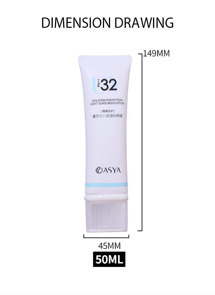 50ml Pure White Hose with White - Blue Color Matching Shows Fresh Charm details