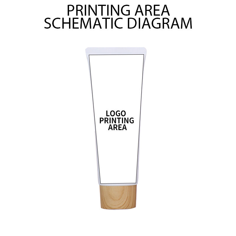 120ML Pure White Facial Cleansing Cream Hose, Wood - Grain Screw Cap Shows Natural Texture supplier