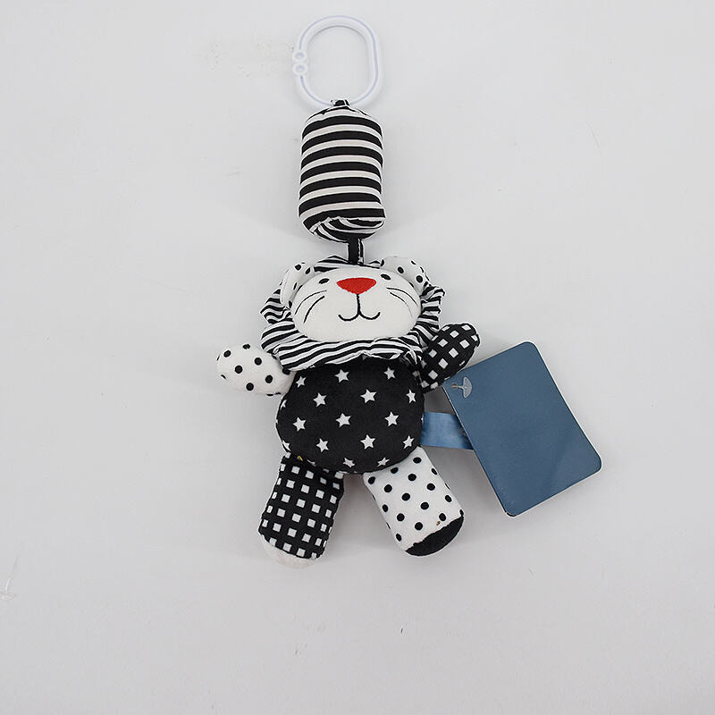 White Black Combine Custom 0-12 Months Baby Hanging Plush Rattles Toy