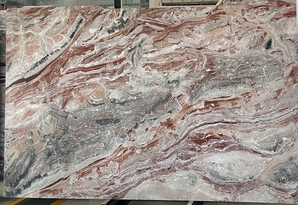 Arabescato Red Orobico Rosso Marble Countertop Worktop manufacture