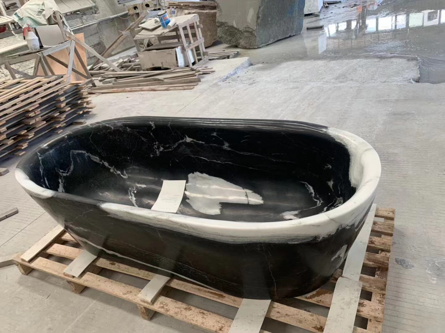 Panda White Marble Bathtub factory