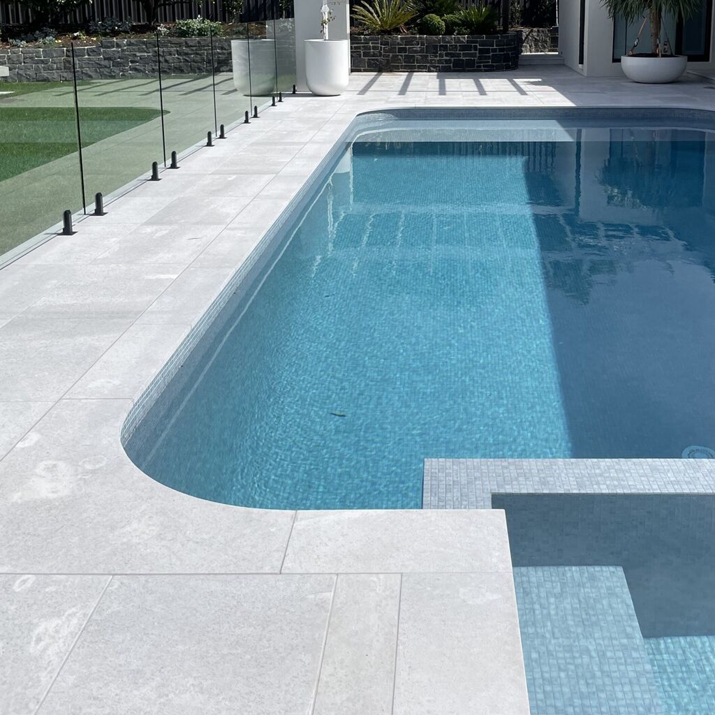 Natural Cinderalla Grey Limestone Marble Pool Coping Stone Outdoor Paver Tile