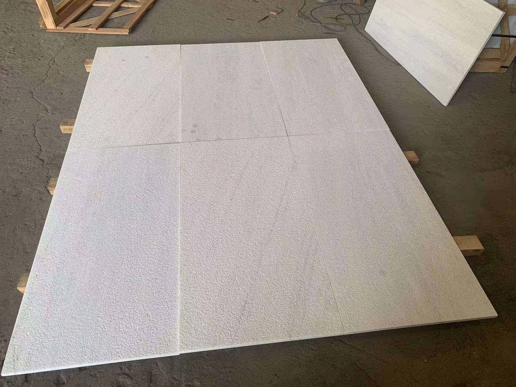 Natural White Quartzite Marble Pool Coping Stone and Deck Floor Paver Tile manufacture