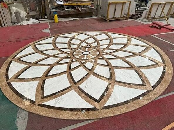 Exquisite Polished Marble & Granite Medallions Diameter 42 inch supplier