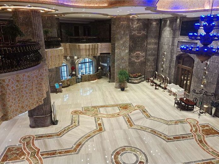 Water jet marble floor tiles details