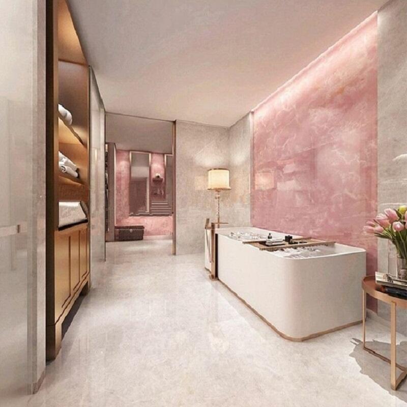 Customize Transparent Pink Onyx Stone For Project