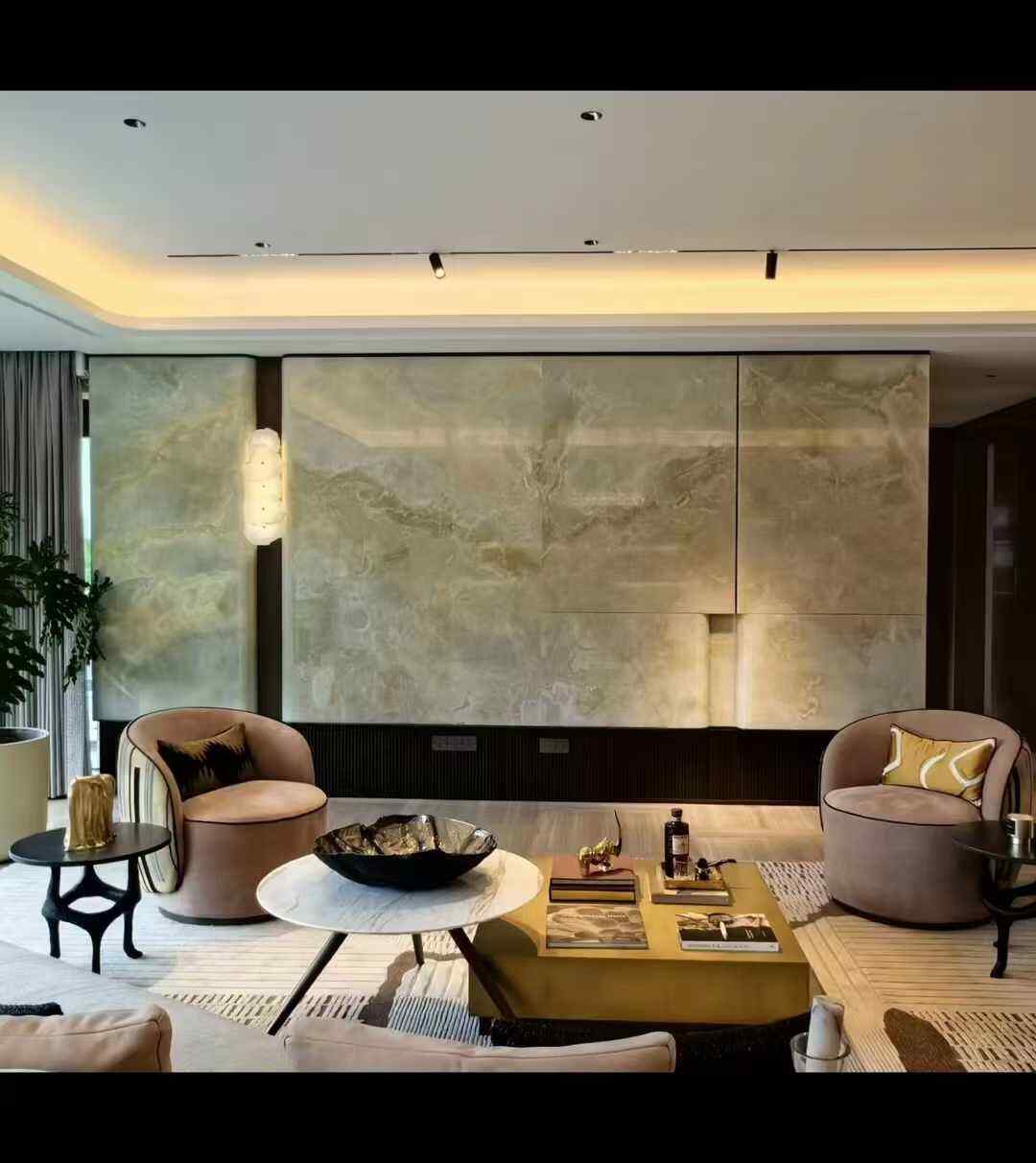 Light Green Onyx Marble Composite Tiles