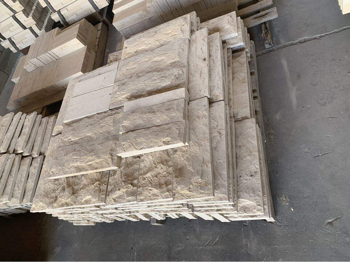 Random Rockface Jura Beige Limestone for DIY Exterior Wall Facade manufacture