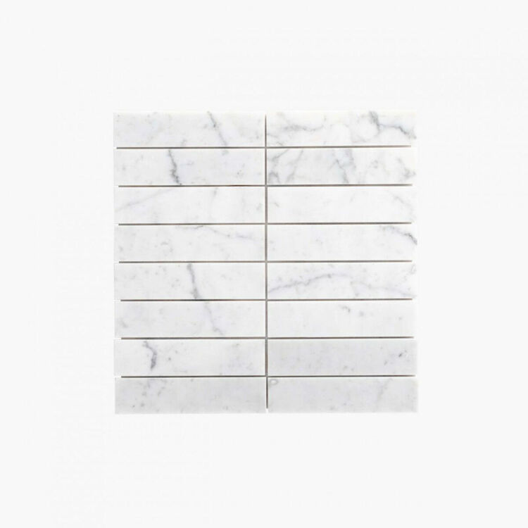 Straight Carrara Honed Natural Marble Mosaic