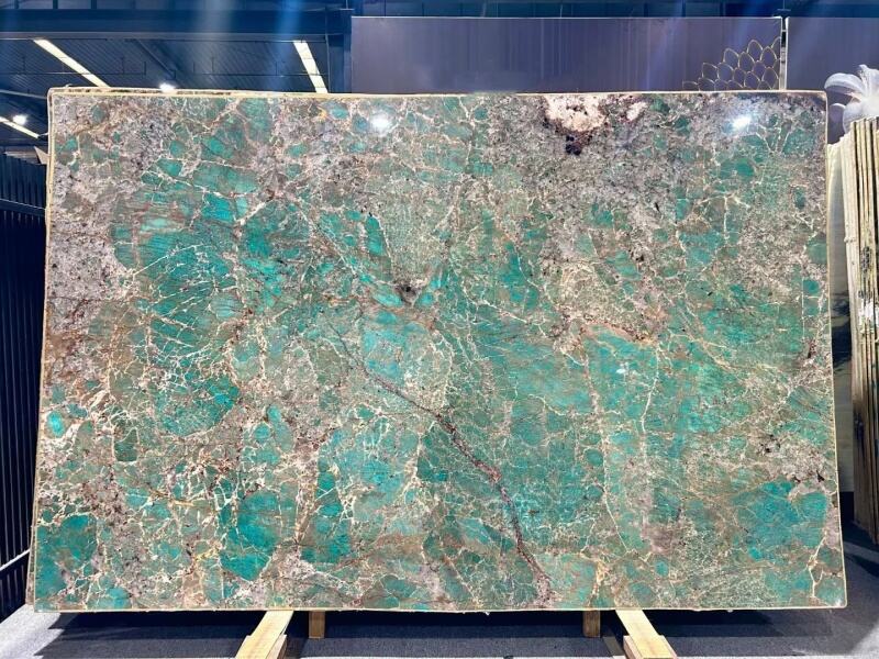 Honed Bookmatch Amazon Green Quartzite Thickness 18MM for Bathroom Walling factory