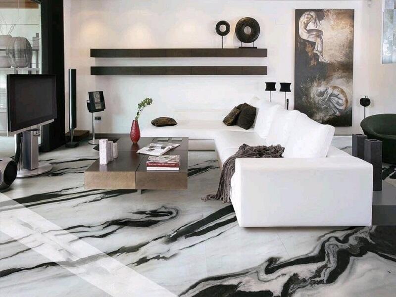 Panda White Marble Cut to Sizes Tiles