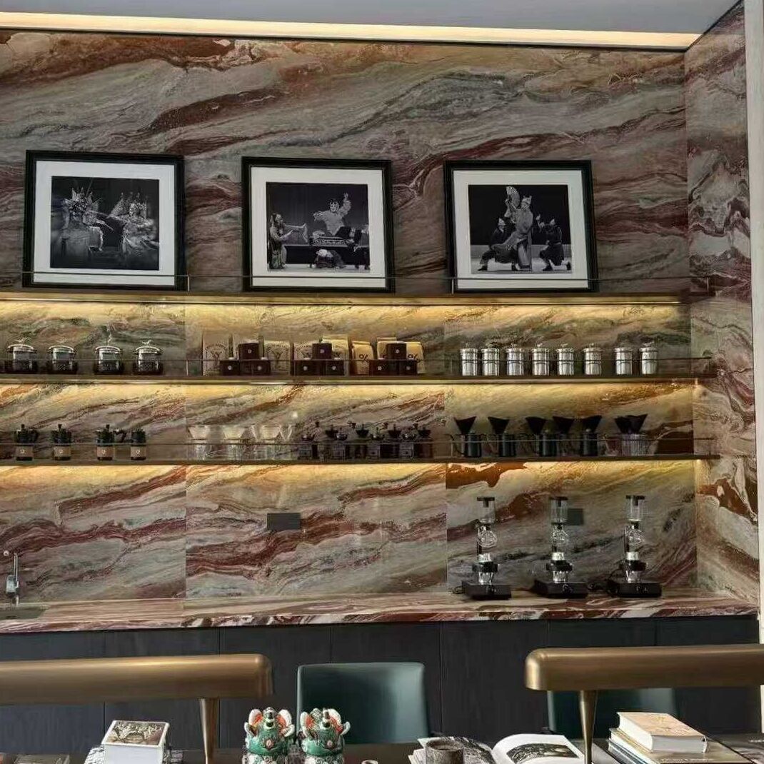 Arabescato Red Orobico Rosso Marble Countertop Worktop manufacture