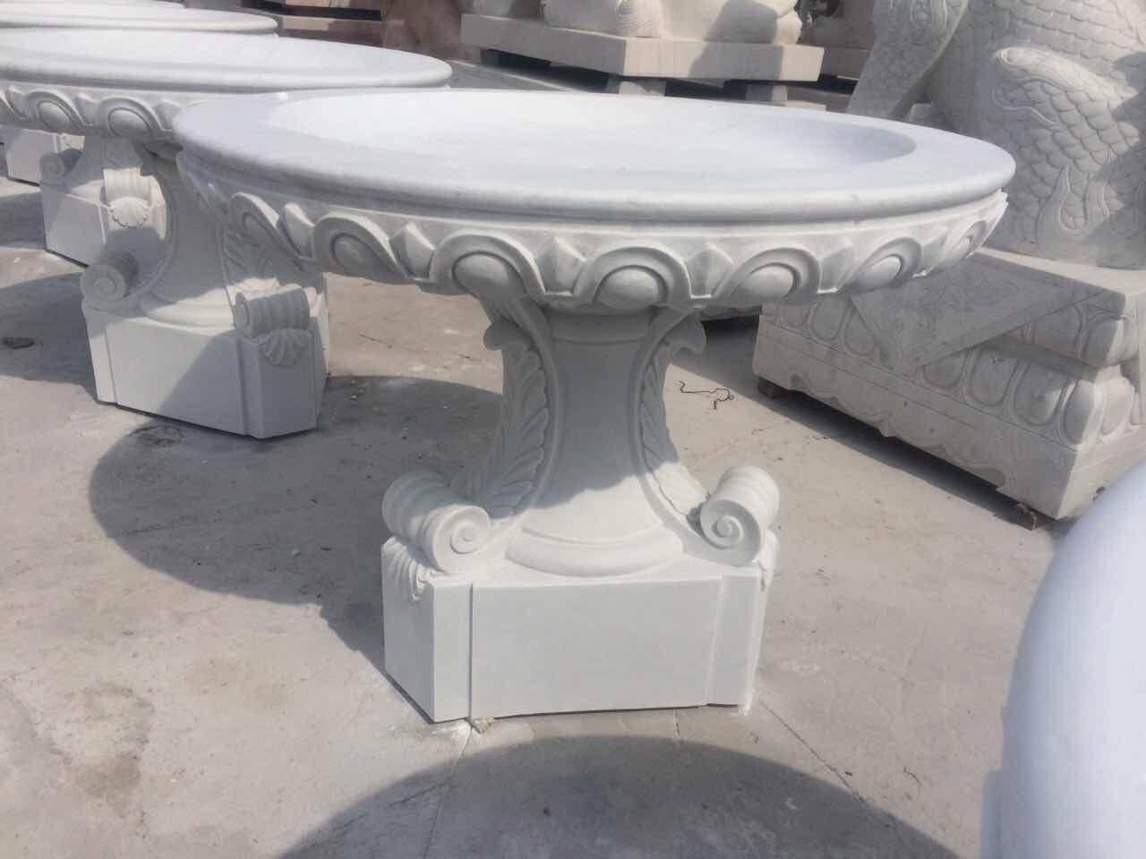 Natural White Marble Sculture Flower Pots