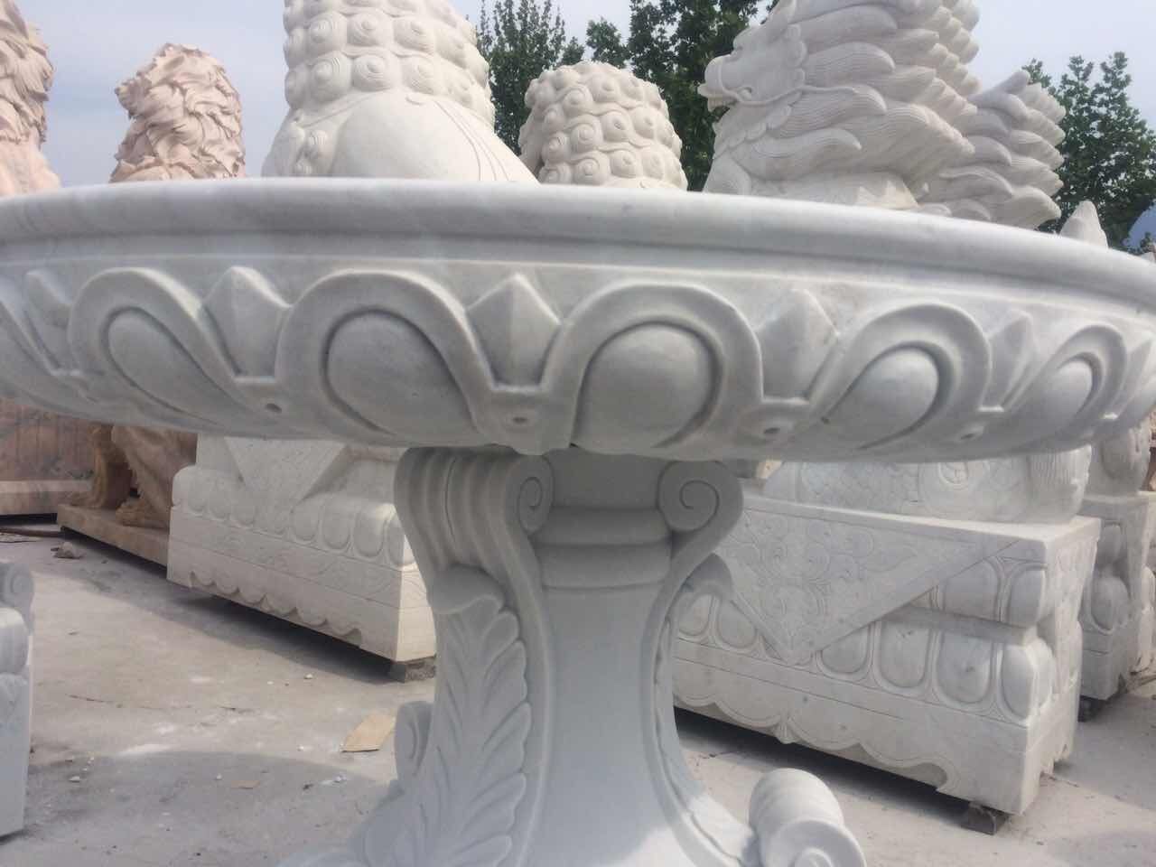 Natural White Marble Sculture Flower Pots manufacture