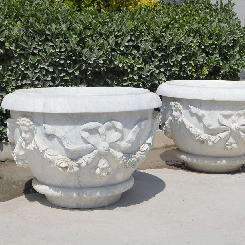 Direct factory wholesale marble vases and flower pots