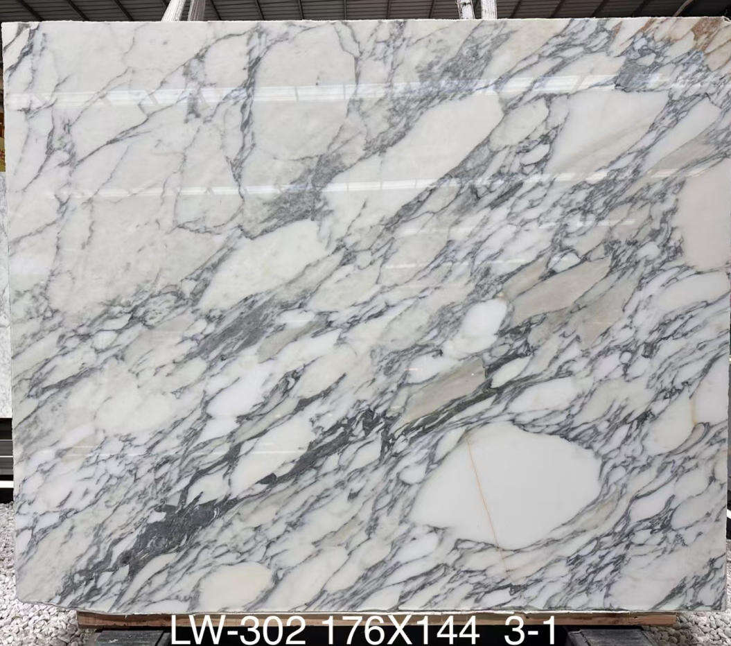 Premium Italian Arabescato White Marble Slabs from Carrara for Luxury Projects