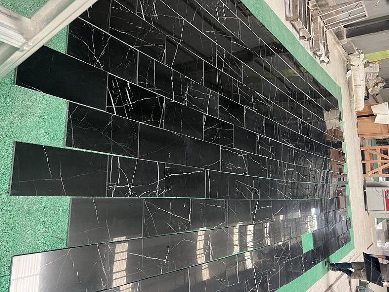 Nero Marquina Black Marble Polished Tiles manufacture