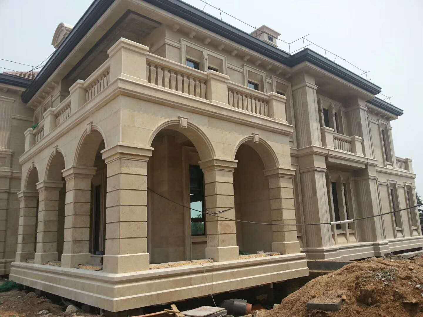 Smooth and Elegant Jura Beige Limestone for Exterior Facade