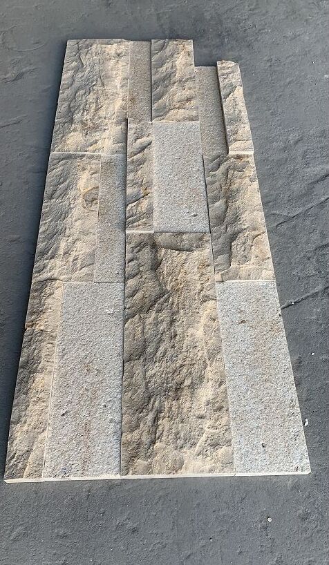Random Rockface Jura Beige Limestone for DIY Exterior Wall Facade details