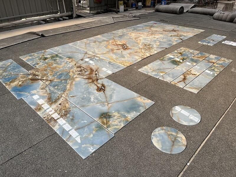 Nature Blue Onyx Marble Tiles For Wall details