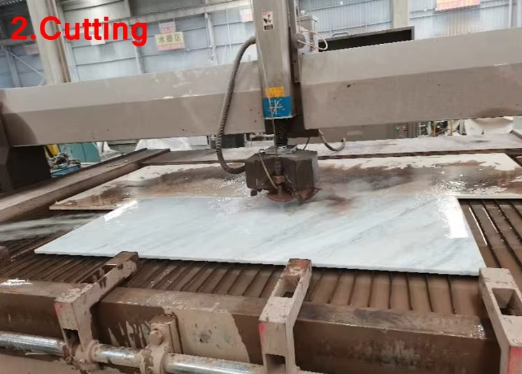 popular carrara white marble benchtop island for indoor modern kitchen-5