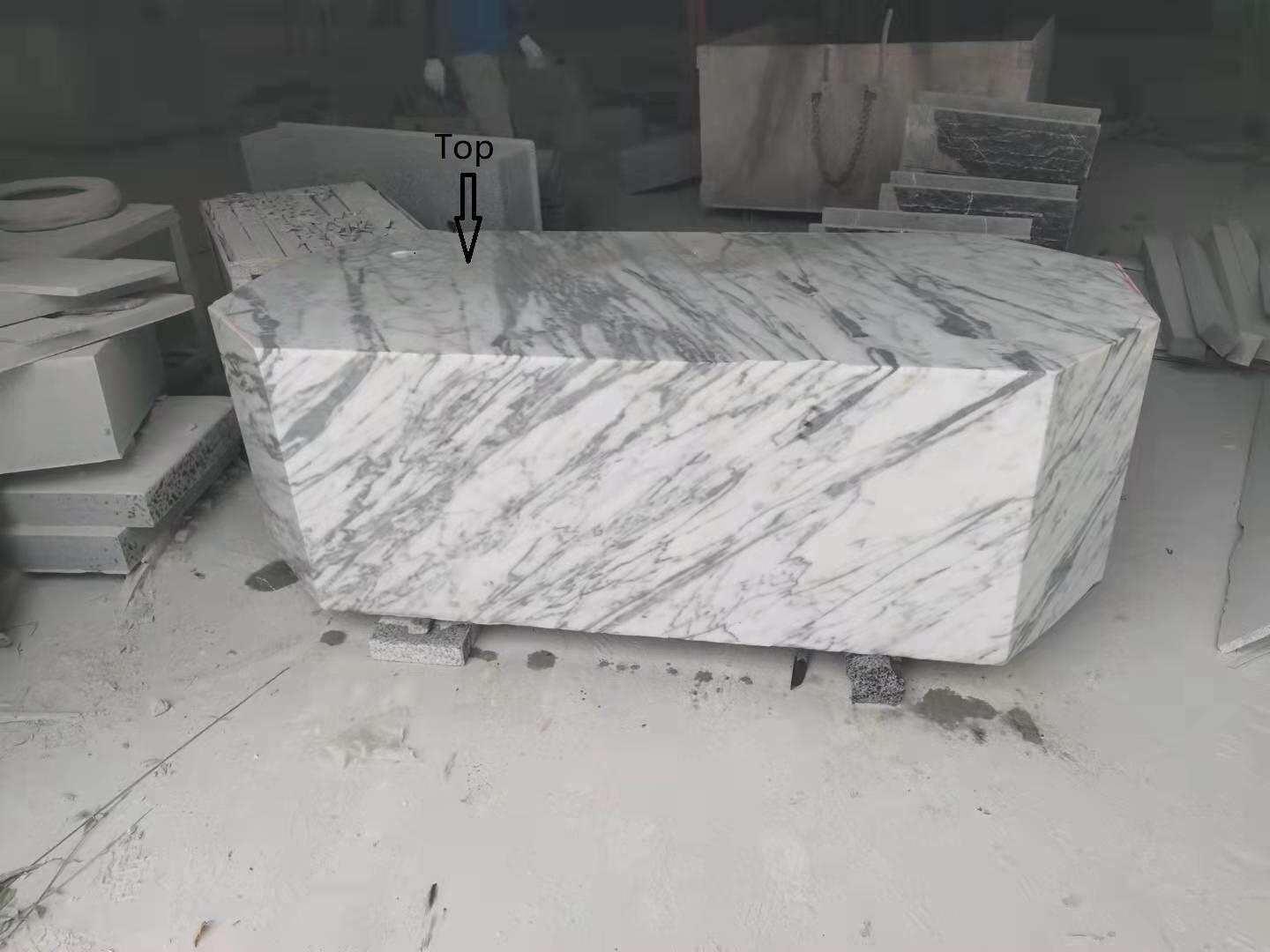 Luxurious,modern Italian Statuarietto marble bathroom with bathtub  manufacture
