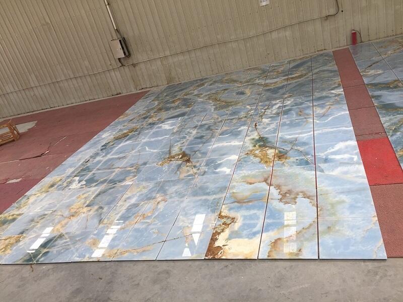 Nature Blue Onyx Marble Tiles For Wall manufacture
