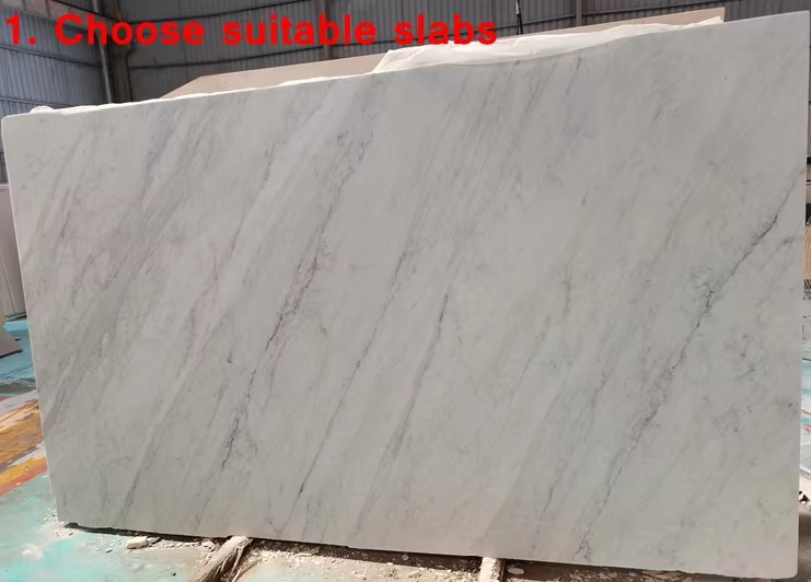 popular carrara white marble benchtop island for indoor modern kitchen-4