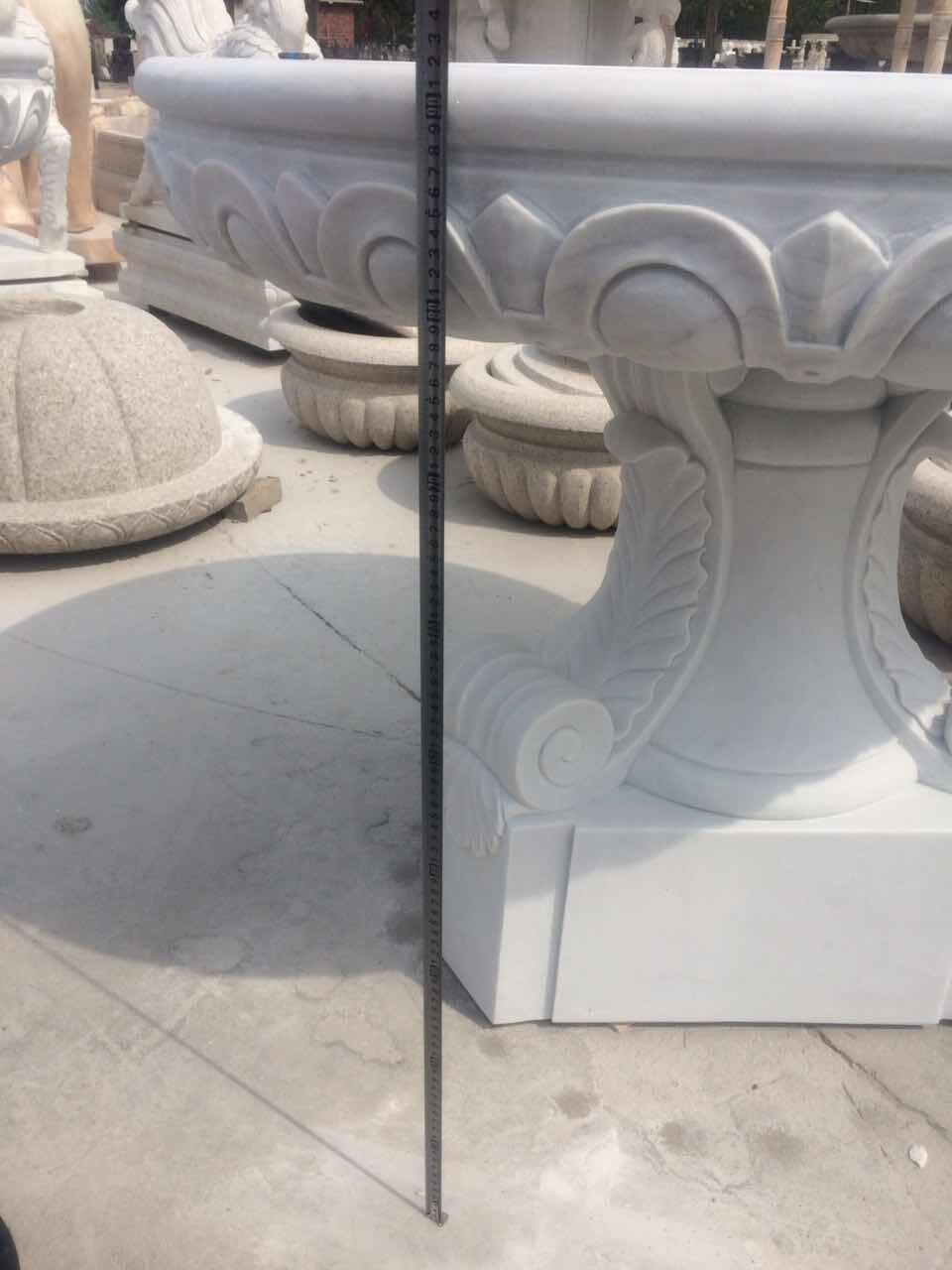 Natural White Marble Sculture Flower Pots details