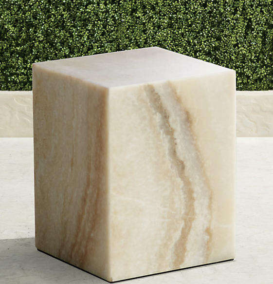 Ivory Onyx White Marble Side Table Coffee Table Stool manufacture