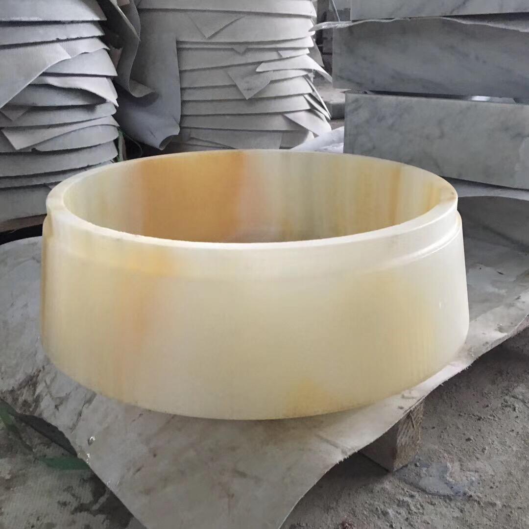 Honey Onyx Marble Wash Basin Natural Stone Sink manufacture