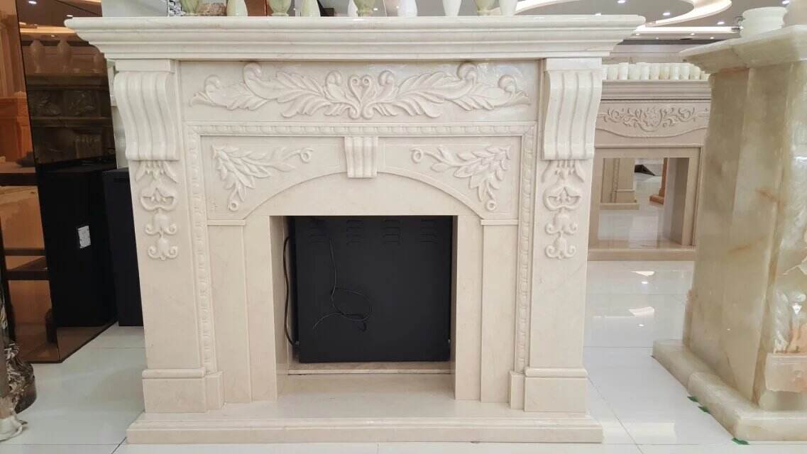 White Marble Fireplace Manufacturer supplier