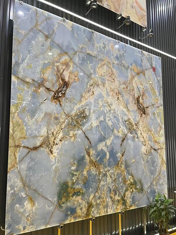 Nature Blue Onyx Marble Tiles For Wall