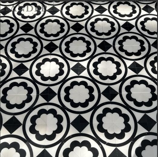 Black and White Onyx Marble Waterjet Tiles supplier