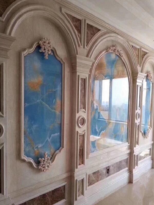 Nature Blue Onyx Marble Tiles For Wall factory