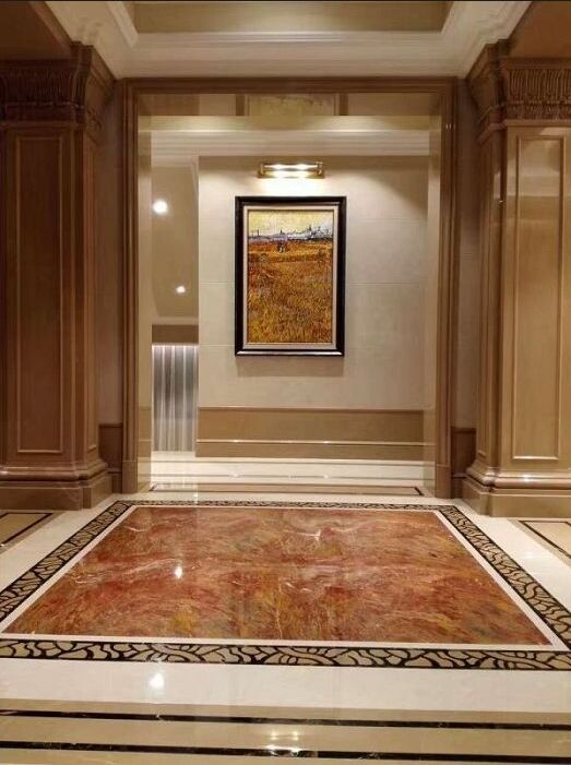 Water jet marble floor tiles details