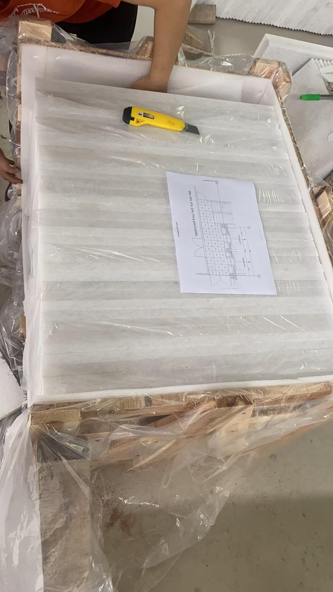 Crystal White Marble Pure White Marble Polished Tiles Slabs factory