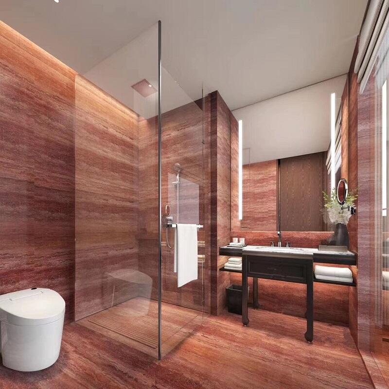 Nature Red Traverine Tiles For Wall And Floor