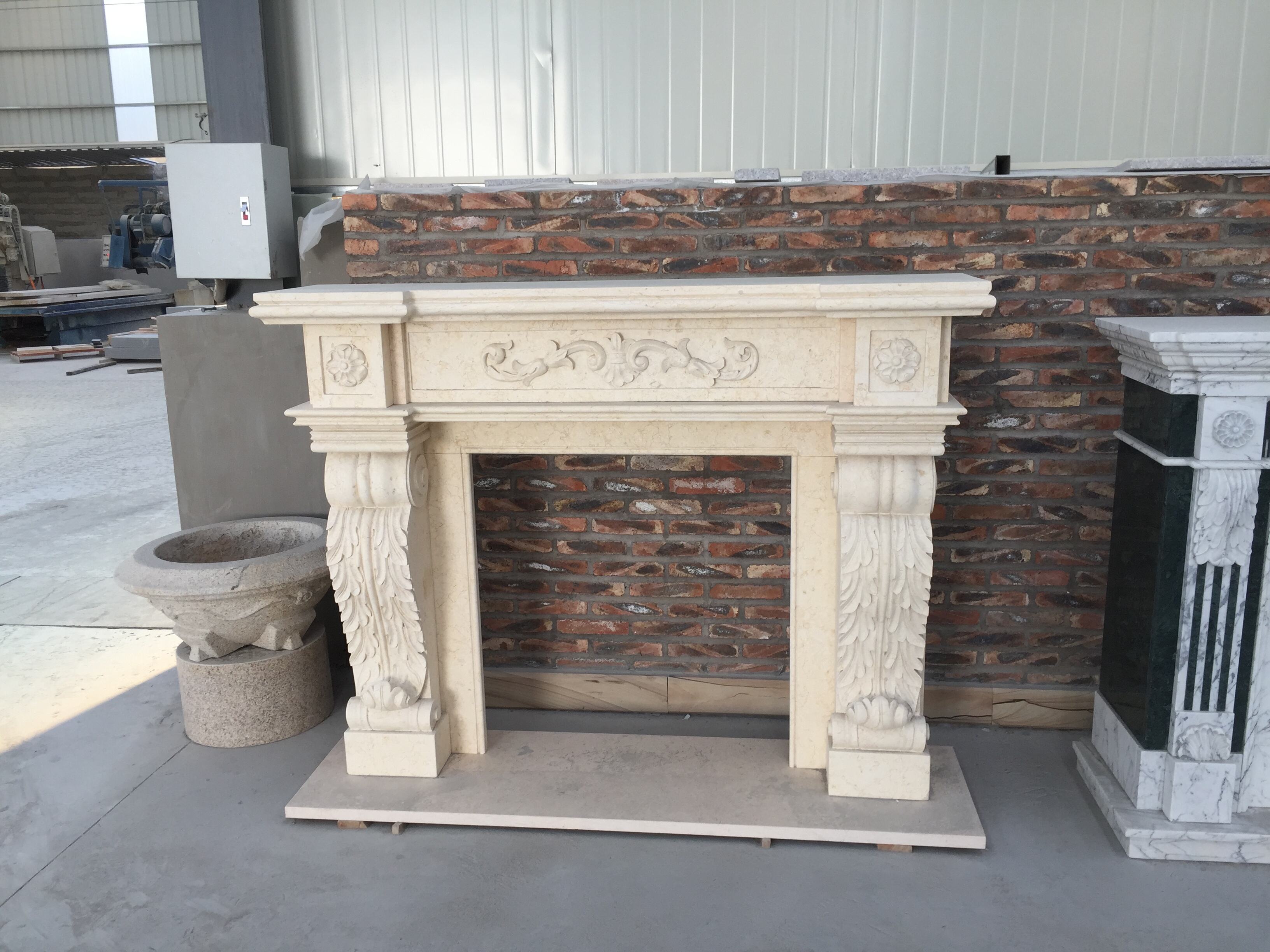 White Marble Fireplace Manufacturer supplier