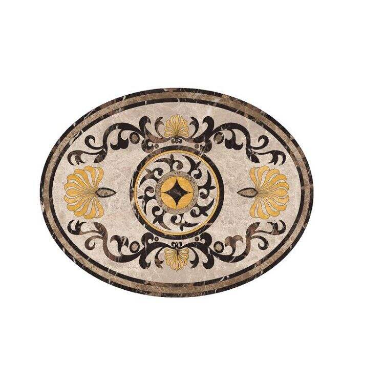 Marble Stone Flooring of Medallion Tiles details