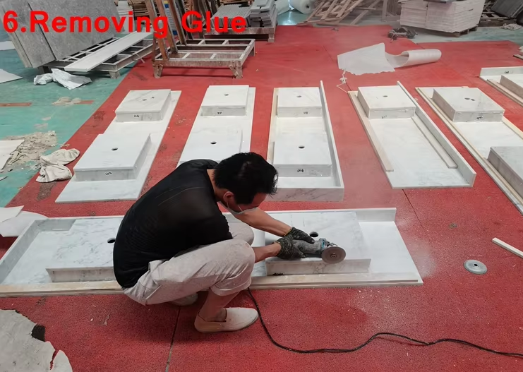 popular carrara white marble benchtop island for indoor modern kitchen-9