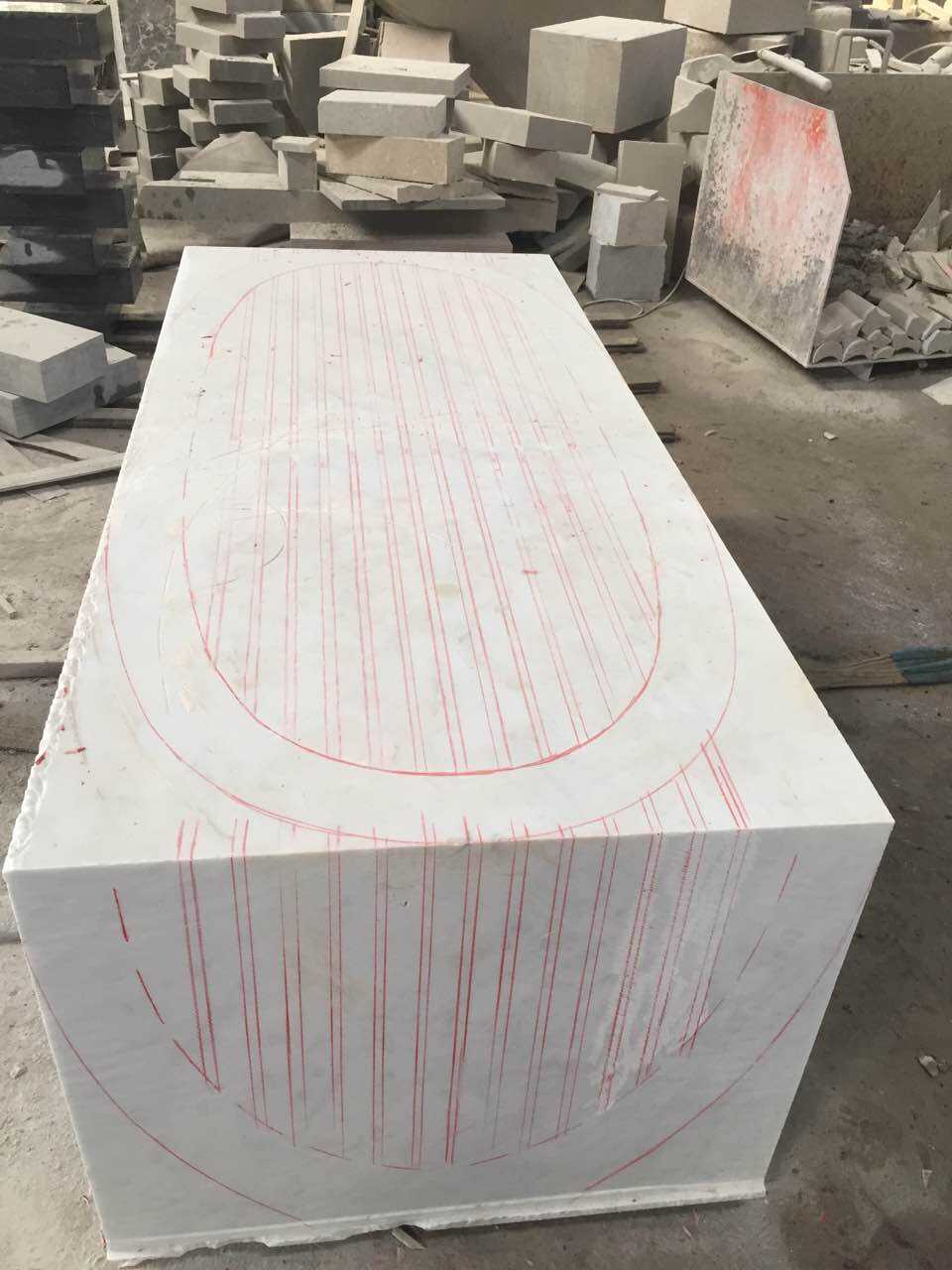 Luxurious,modern Italian Statuarietto marble bathroom with bathtub  factory