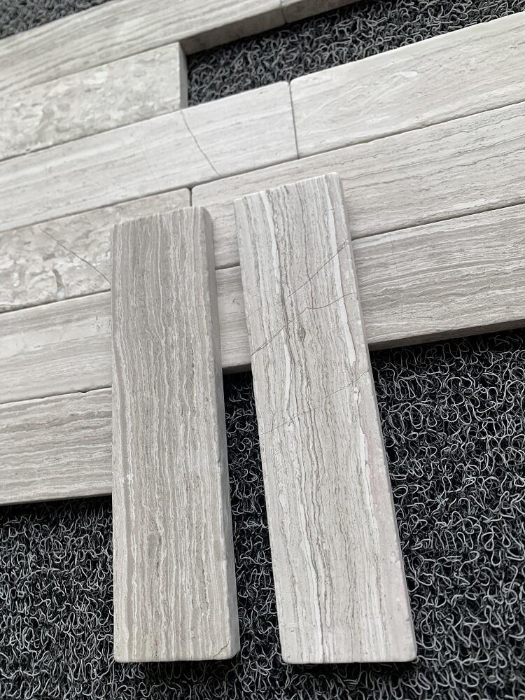 White Wood Grain Marble Battens factory