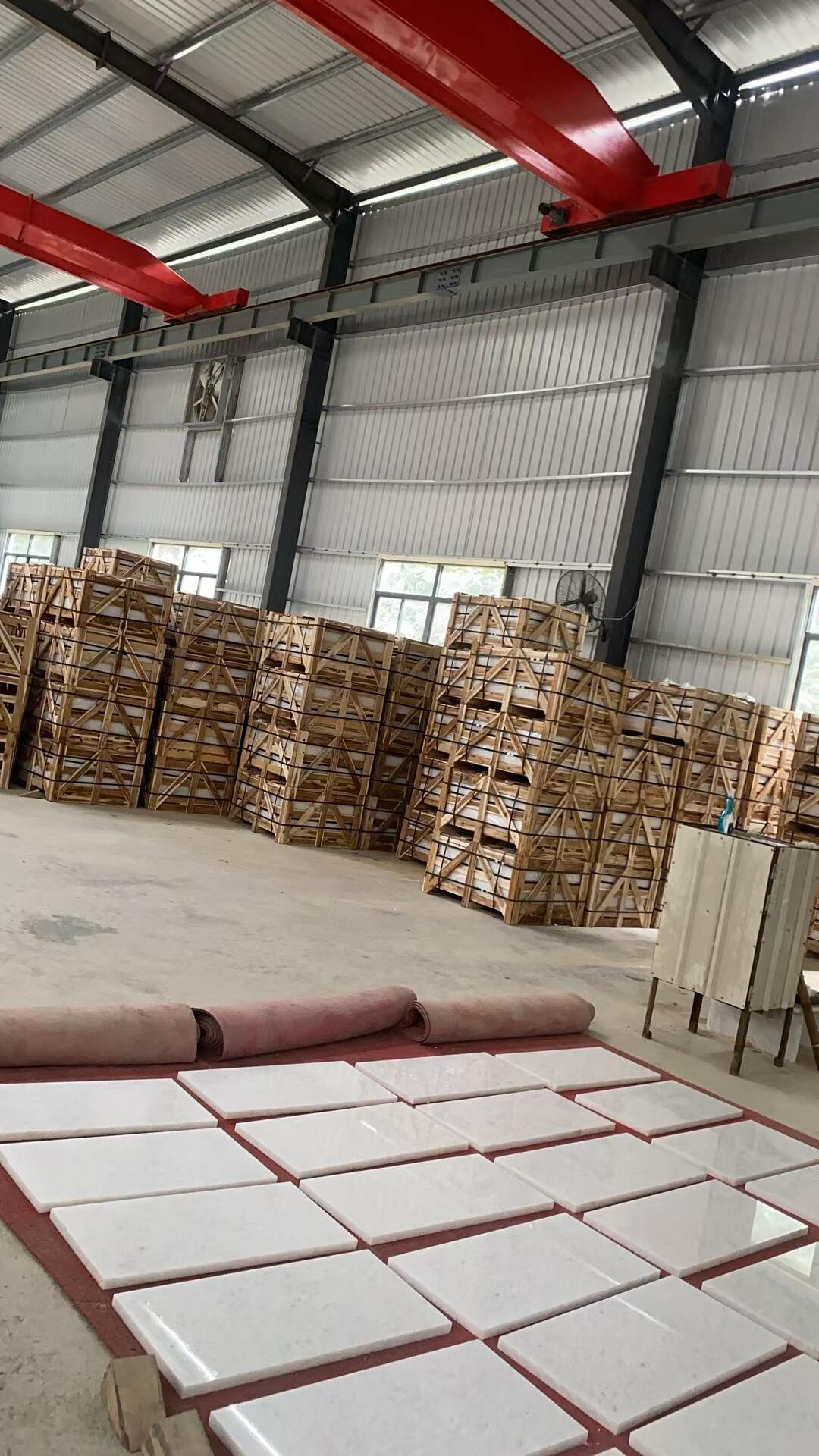 Crystal White Marble Pure White Marble Polished Tiles Slabs factory