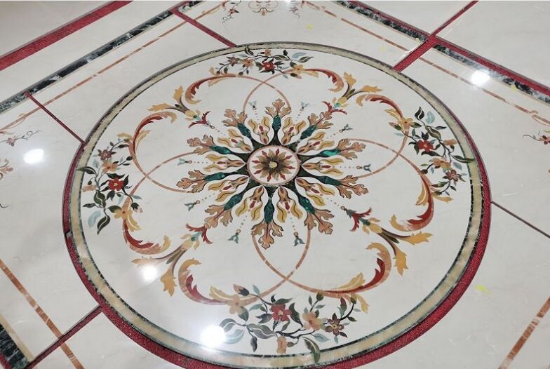 Matte Marble Floor Medallion Standard Dimension 36”x36”