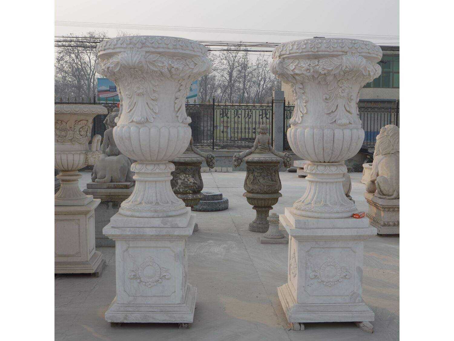 Direct factory wholesale marble vases and flower pots factory