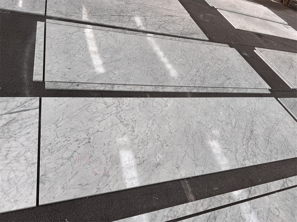 popular carrara white marble benchtop island for indoor modern kitchen-2