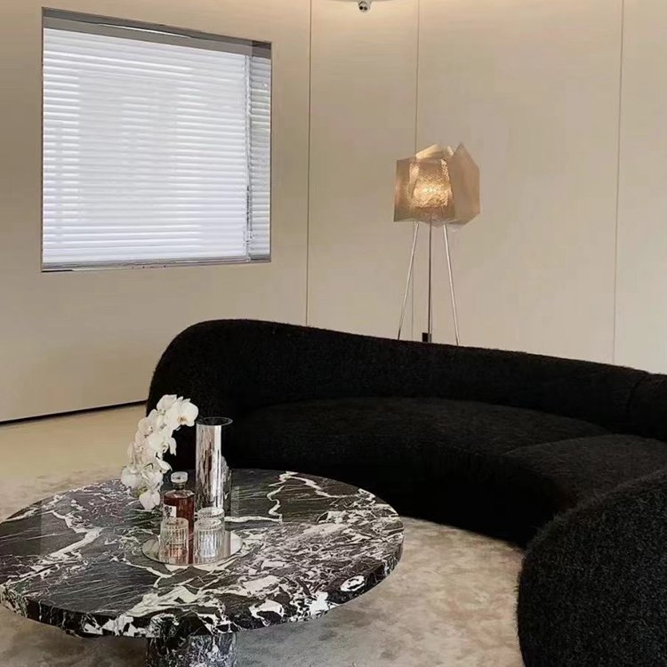 Noir Grand Antique Black marble side tables