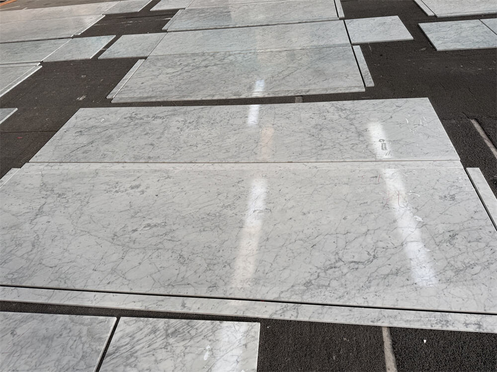 popular carrara white marble benchtop island for indoor modern kitchen-3